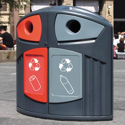 פח מחזור פחיות/בקבוקי פלסטיק 200 ®Nexus